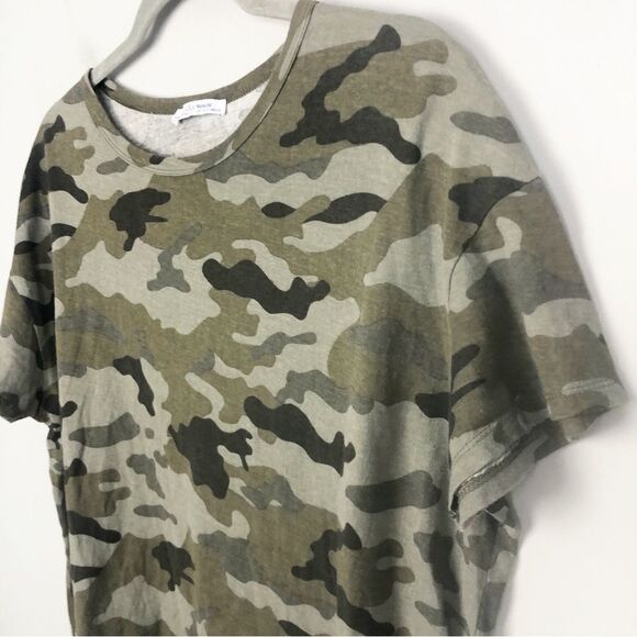 ZARA | Camouflage Boxy Short Sleeve Semi Cropped Green/Black Tee Women’s Size M - Picture 3 of 8